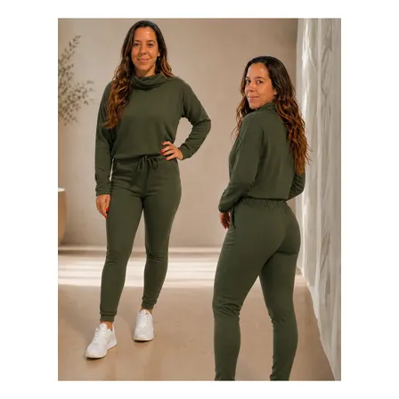 Conjunto Calça E Blusa Manga Longa Feminino Confortável