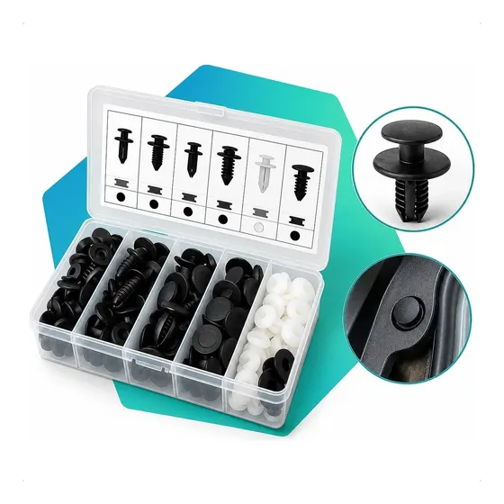 Kit 100 Presilha Grampo Parabarro Parachoque Universal Carro