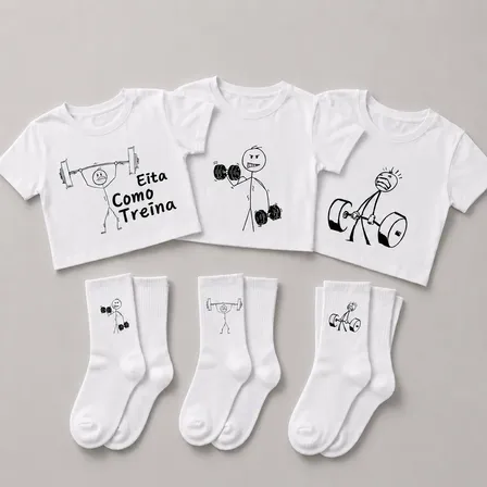 Cropped E Meias Feminina Kit Com 6 Peças Treino Academia