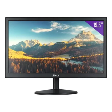 Monitor Skul 19,5 Office Led 5ms Hdmi+vga - Sm1955ms Preto