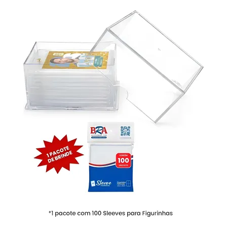 Box Premium Bra C/10 Case Magnético + 100 Sleeve Figurinhas