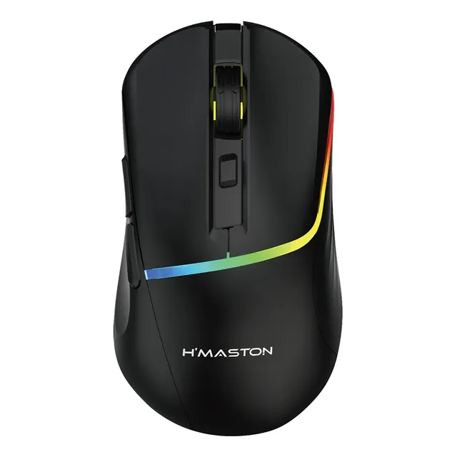 Mouse Gamer Com Fio/2.4g/bt Com Rgb Ajustável Dpi 800-12800