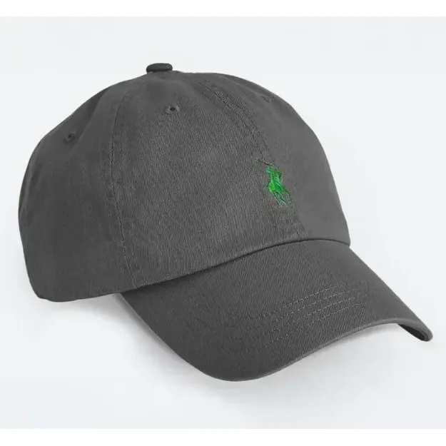 Boné Rl Original Importado Logo Bordado Aba Curva Ajustável Chumbo Unico