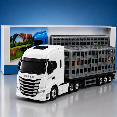 Caminhão Boiadeiro Iveco S-way Angus 53cm C/ Bois