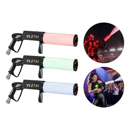 Bazuca Pistola Co2 Led Rgb Fog Machine Dj Efeito Fumaca
