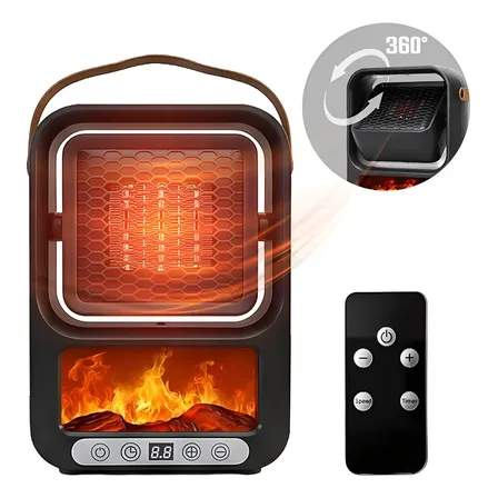 Aquecedor Portátil Quartzo Com Ventilador Remoto E Lcd 1600w