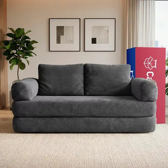 Sofá-cama 3 Lugares Smartbox Xpandtech D33 Velourê Inbox