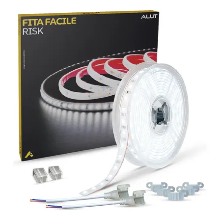Fita Led Facile Risk 5m 12w 6500k 127v A Prova D'água Alut