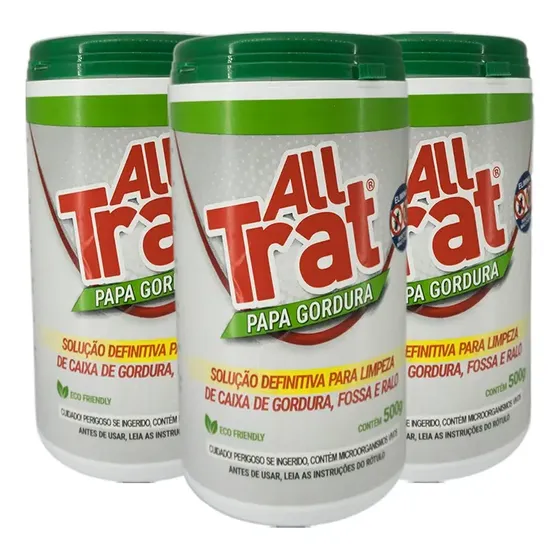 All Trat Limpa Caixa De Gordura Bacterias 500g - (3un)