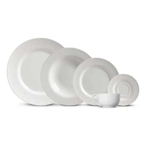 Aparelho De Jantar 20 Peças Split White Alleanza