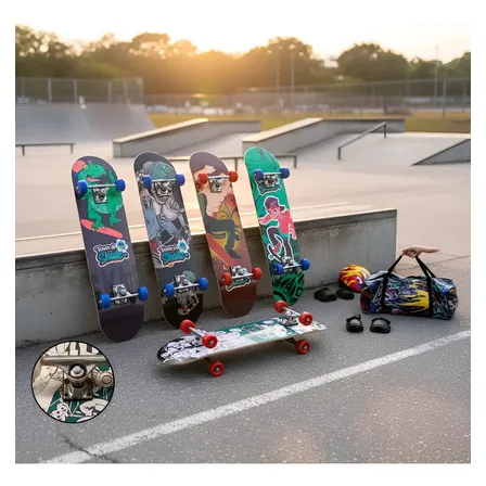 Skate Infantil Juvenil Criança Montado Completo Sortido