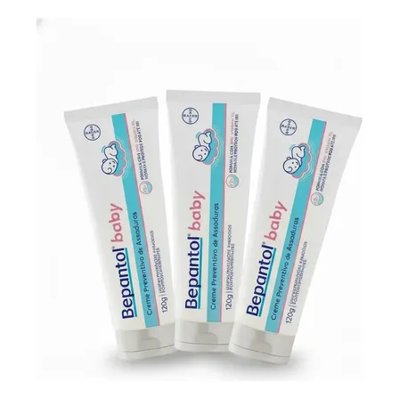 Kit 3 Proteção Bepantol Baby 120g Creme Fácil Limpeza