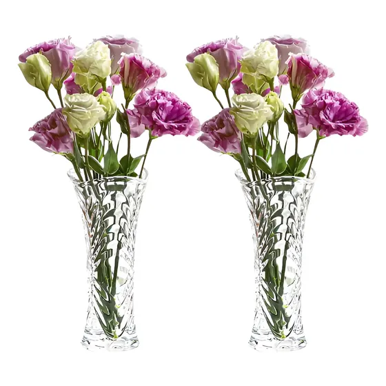 Kit 2 Vasos Decorativo De Vidro 17cm - Vasos Para Plantas