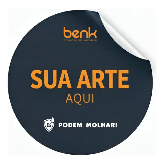 1000 Etiqueta Adesivo Rótulo Em Vinil Personalizado 4x4cm