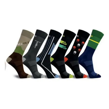 Kit 6 Pares Meias Corrida Ciclismo Cano Médio Masculina