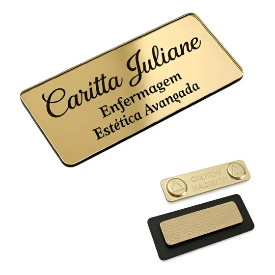 Crachá Magnético Doutor Personalizado Com Nome E Logo