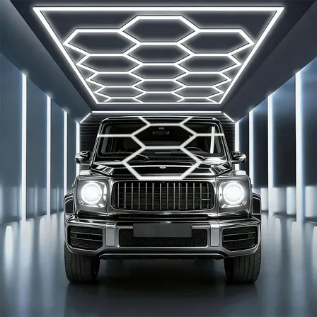 Iluminação Led Hexagonal Colmeia 15 Células Branco Frio Teto