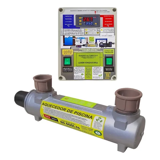 Aquecedor P/ Piscina Até De 80.000 Litros Automático 15kw