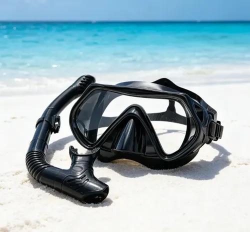 Kit De Mergulho Profissional Máscara E Snorkel Uv Preto