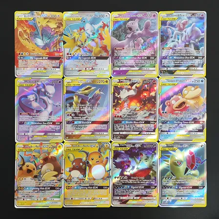 Kit 38 Cartas Pokemon União De Aliados +62 Cartas Gx Shiny