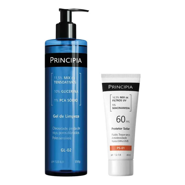 Principia Kit Gel De Limpeza Gl-02 + Protetor Solar Fps 60