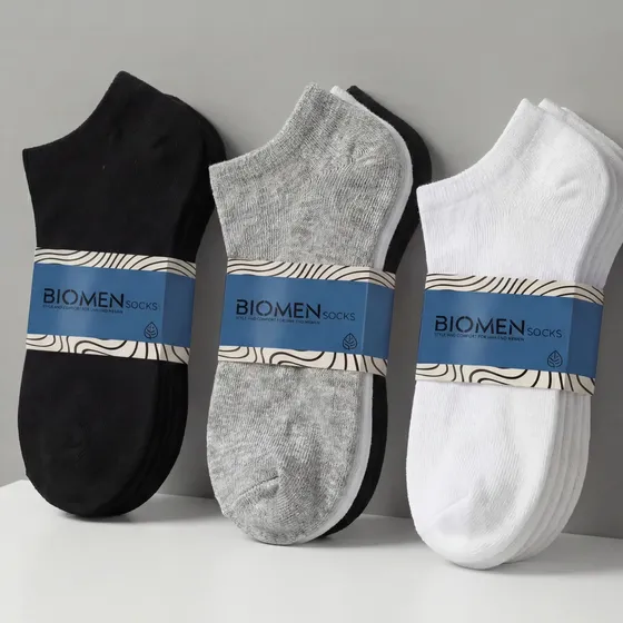 Kit 3 Pares Meia Soquete Unissex Masculina Feminina