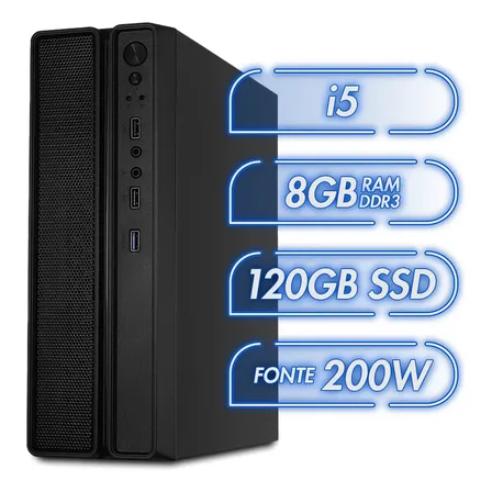 Pc Mini Computador Cpu Intel Core I5 8gb Ssd 120gb Com Wifi