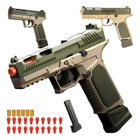 Pistola Arma Automática Brinquedo Lança Bullet Ejeta Capsula