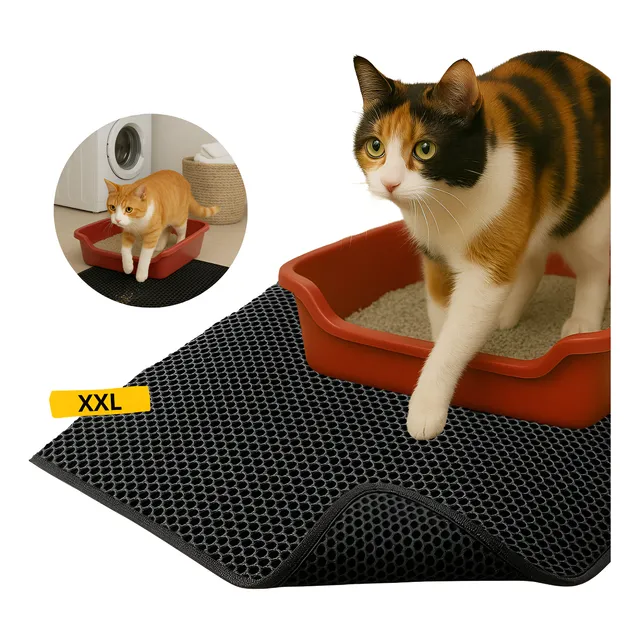 Tapete Coletor De Areia Gatos Lavável Dobrável Prático