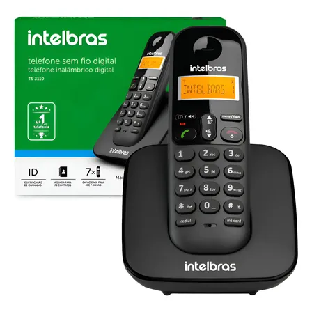 Telefone Sem Fio Intelbras Ts 3110 Identifica Chamada Nfe