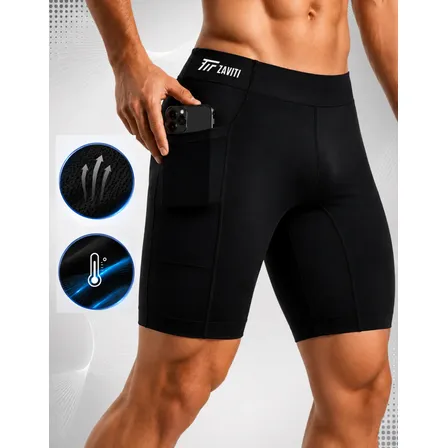Bermuda Compressão Com Bolso Anti Assadura Masculina Corrida