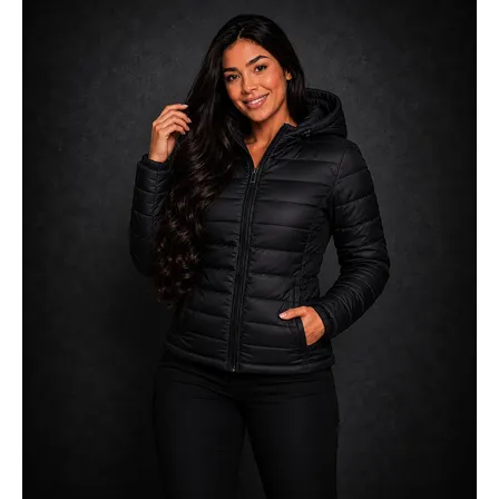 Jaqueta Bobojaco Feminina Puffer Impermeavel Capuz Removível
