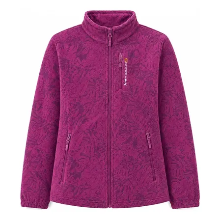 Jaqueta Fleece Feminina Térmico Estampada Com Zíper 1068-b