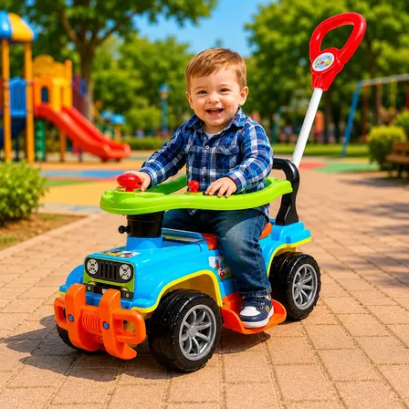 Carrinho De Passeio Quadriciclo Infantil Jip Jip Colorido Colorido