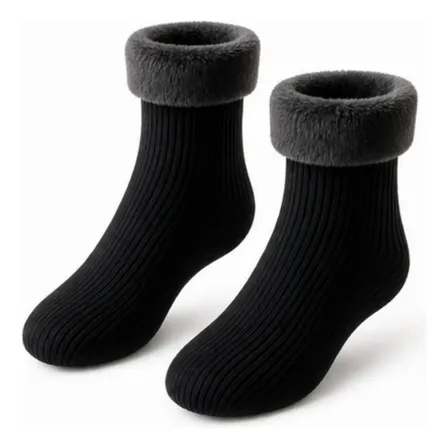 Kit 6 Pares Meia Térmica Grossa Quente Inverno Frio Forrada