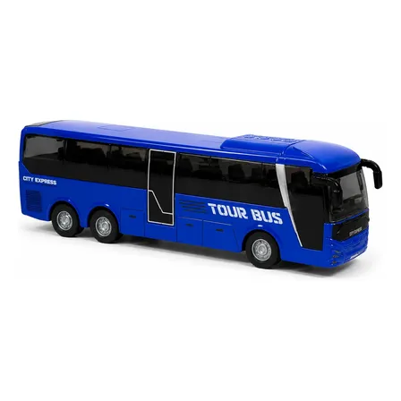 Ônibus De Brinquedo De Ferro Die Cast Colecionavel Educativo Azul