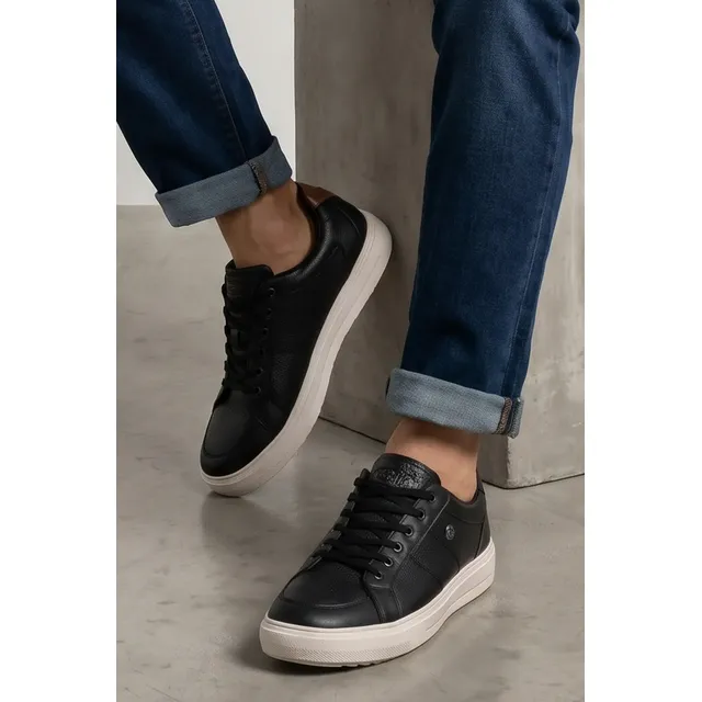 Tênis Casual Design Moderno Confortável Polo Wear Preto