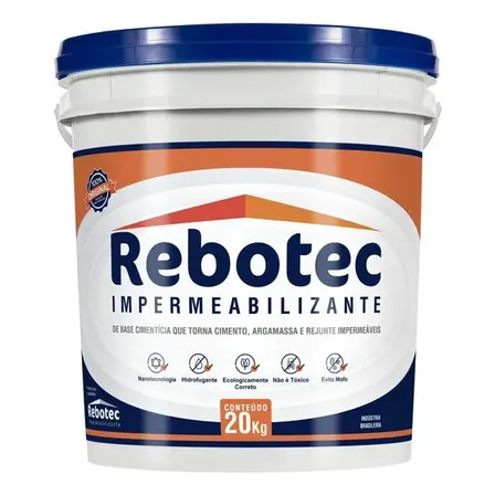 Impermeabilizante Rebotec 20kg Concreto E Argamassa