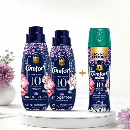 Kit Comfort Bridgerton 2 Amaciantes 500ml+ Comfort Boom 275g