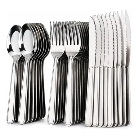 Jogo Talheres 36 Peças Garfo Colher Faca Inox Restaurante