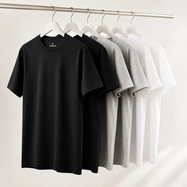 Kit 6 Camisetas Algodão Dia Dia Sandrini Básica Conforto