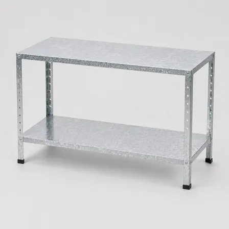 Mesa 100% Aço Galvanizado Industrial 2 Niveis Multiuso Top