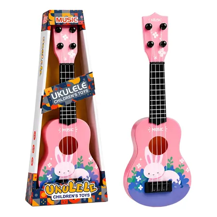 Brinquedo Violão Ukulele Infantil Introdução Cavaquinho Rosa