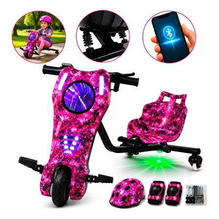 Triciclo Eletrico Drift 3 Velocidades 350w Infantil 100kg