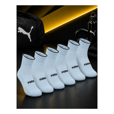 Kit 3 Pares Meia Puma Poliamida Esportiva Corrida Dry Fit
