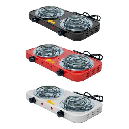 Fogão Cooktop Fogareiro Elétrico 2 Bocas Portátil 110 E 220v
