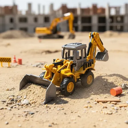 Retro Escavadeira De Metal Miniatura Construção Glw 1:70