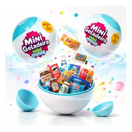 Kit 3 Bola Surpresa Orbe Acessório Mini Geladeira Mini Minis