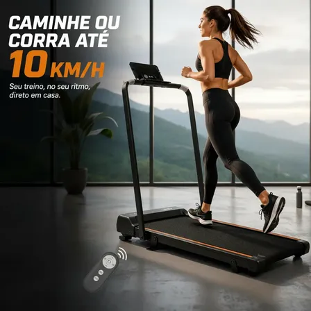 Esteira Elétrica Dobrável 100kg Controle Remoto Bivolt
