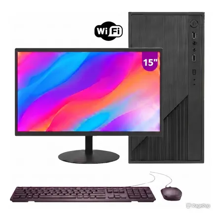 Computador Completo Intel Core I3 8gb Ssd 120 Gb Monitor 15